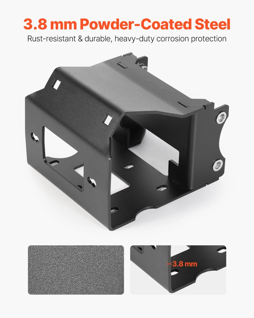 Supporto per Verricello 907-1633 kg per Polaris Sportsman in Acciaio Q235 Nero, Piastra di Fissaggio Robusta e Facile da Montare
