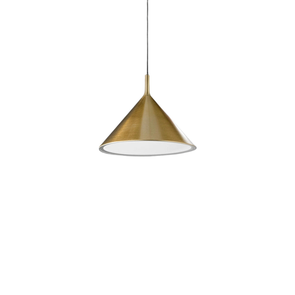 Lampada a Sospensione Barbie S/P Ottone, Attacco E27, Max 60W, Struttura in Alluminio per Interni - Gea Luce