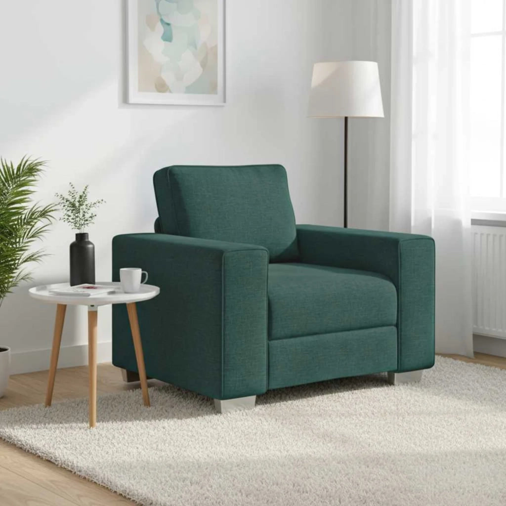 Poltrona | Sedia Relax Sofa Verde Scuro 100 cm Tessuto