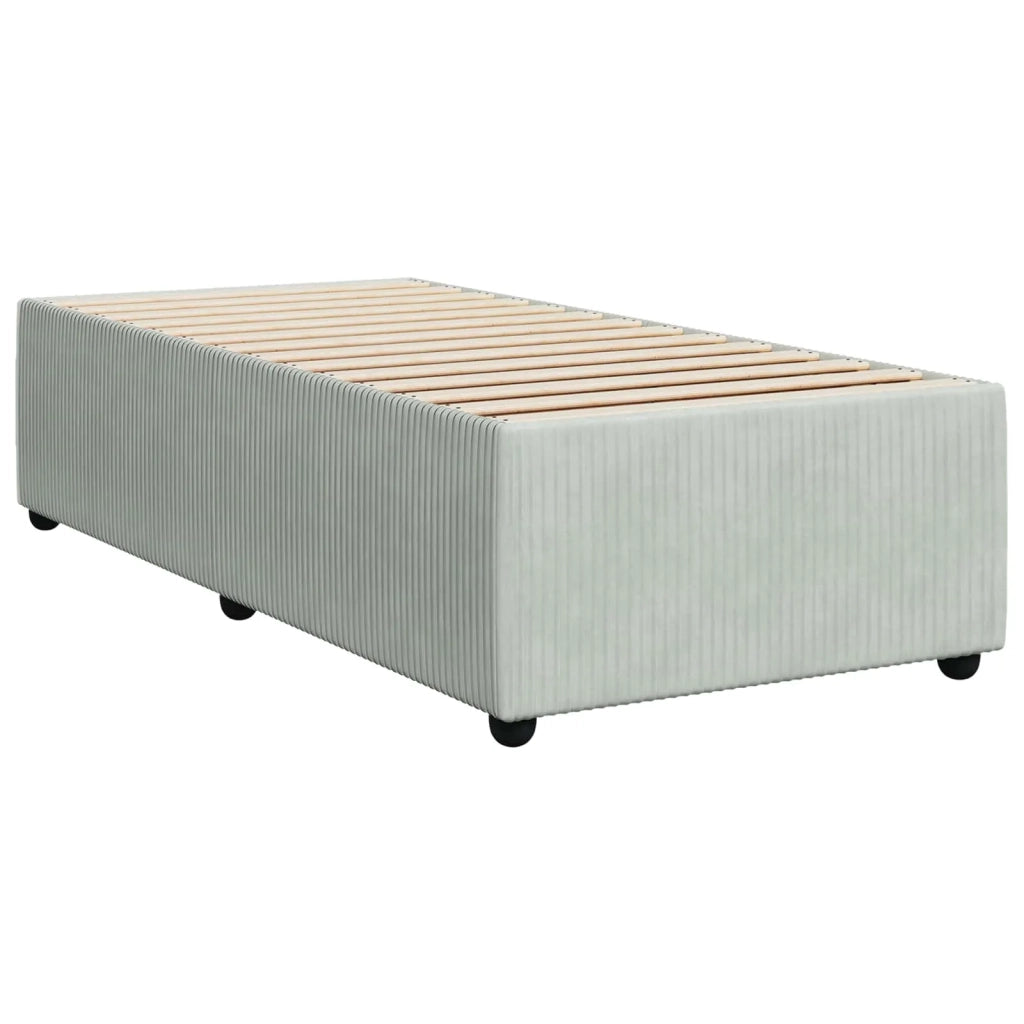 Letto box spring con materasso Grigio Chiaro 90 x 190 cm 3451583