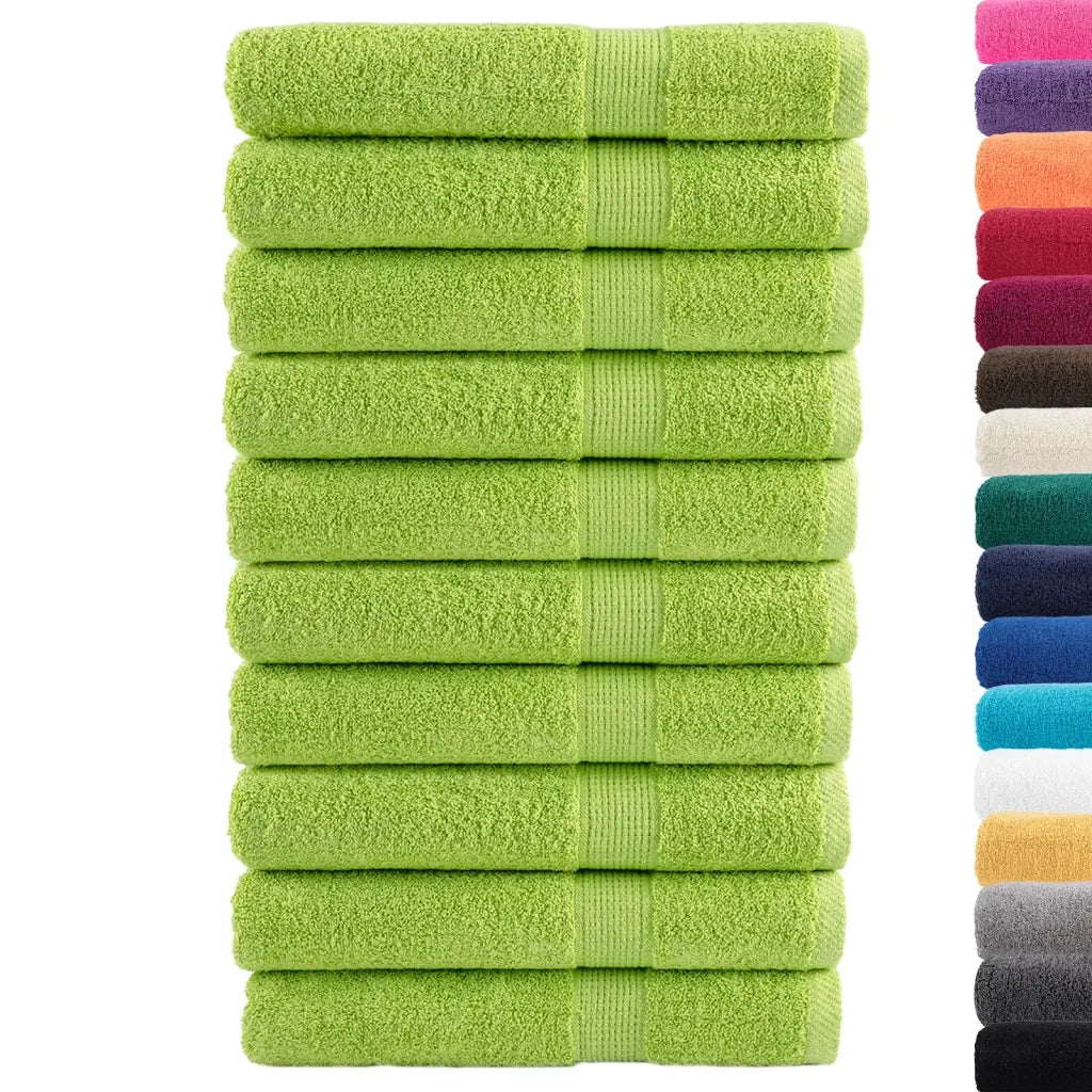 Asciugamani Premium SOLUND 10pz Verdi 100x200 cm 600 g/m² 137511
