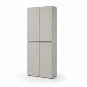Mobile Multiuso 7 Ripiani 4 Ante Moderno 80 cm Grigio