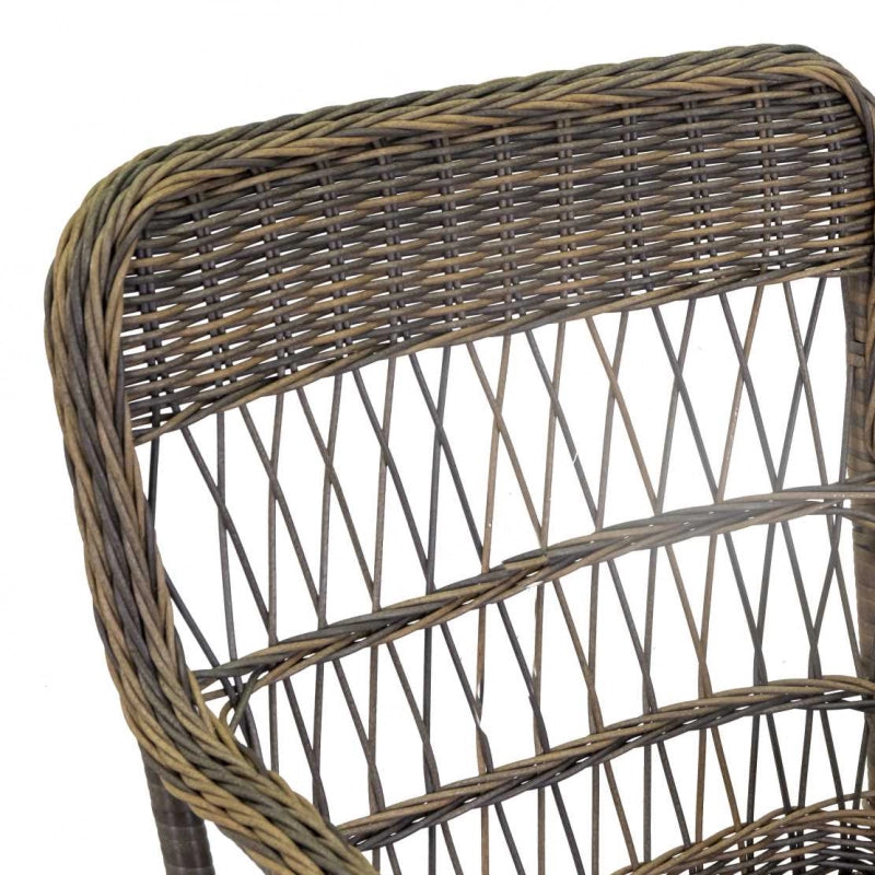 Poltrona alluminio polyrattan Baltimoracon cuscini cm 78x63h92