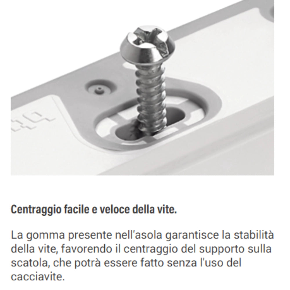 Bticino matixgo supporto per placche diverse modulazioni fissaggio con viti *** numero posti 3 moduli, confezione 1