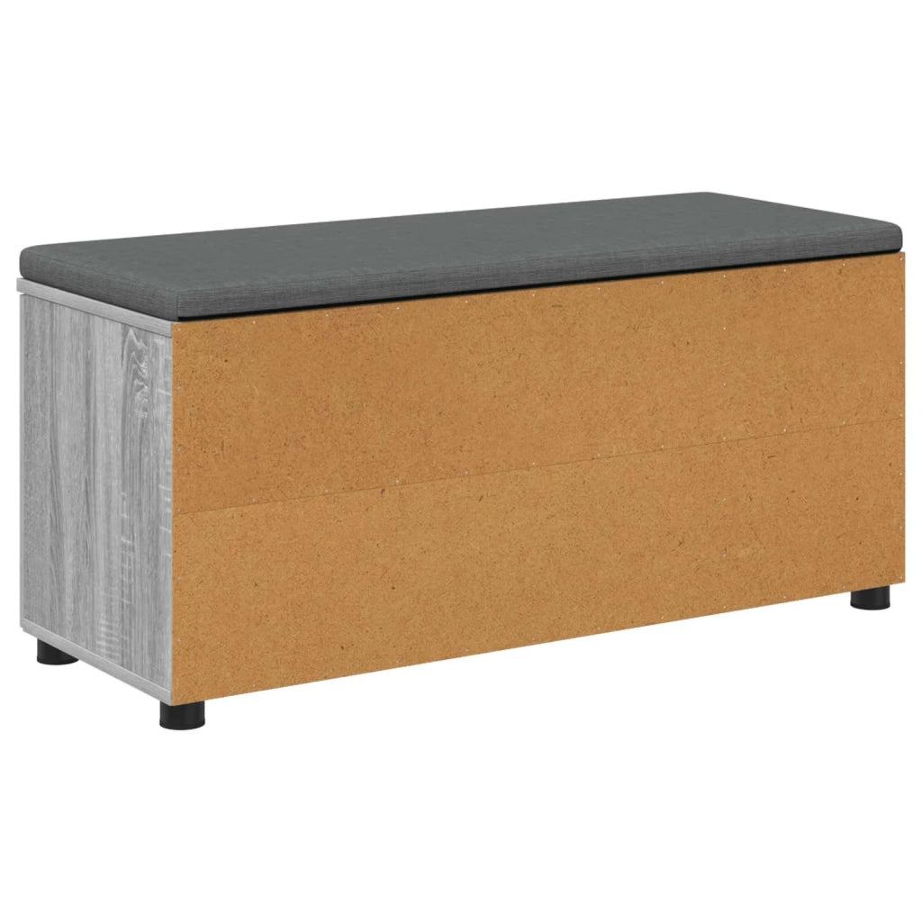 Panca per ingresso con cuscino Sonoma grigia 100 x 38 x 46 cm