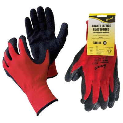 GUANTO LATTICE RUGOSO NERO HV HAND/WORKIT - MAGLIA PESANTE COTONE ROSSO 11- 12 paia