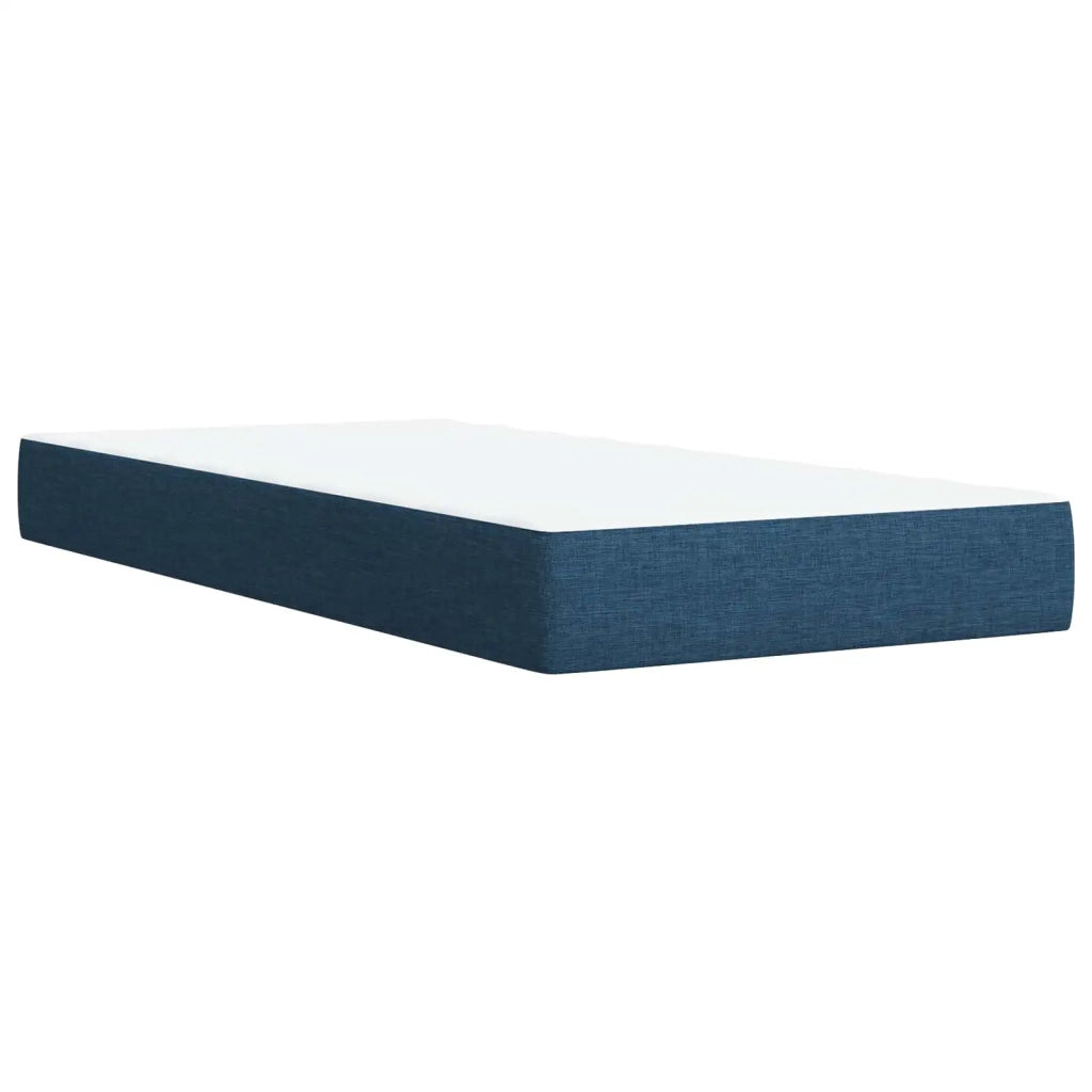 Letto box spring con materasso Blu 100 x 200 cm Tessuto 3453352