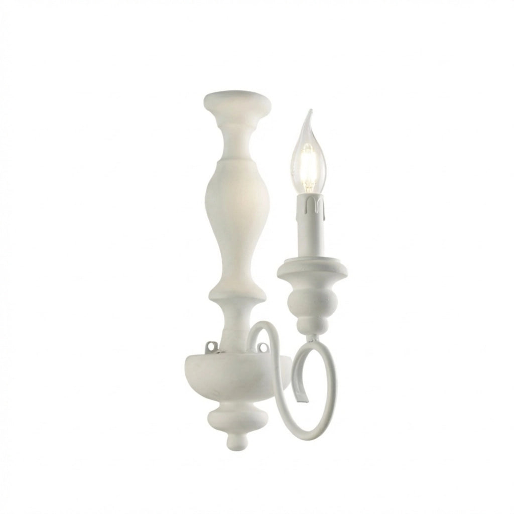 Applique Shabby Chic Cascina Bianco 1 Luce E14