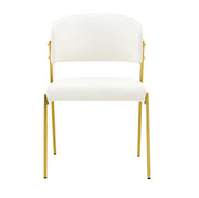 Set di 2 sedie da pranzo 78 x 47 x 51 cm PU bianco, schienale ergonomico