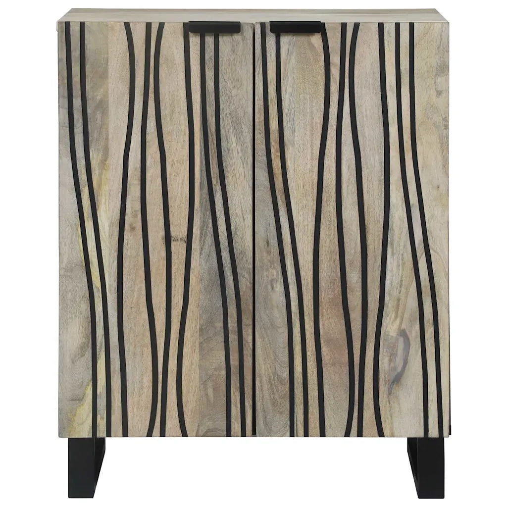 Credenza Bianco 60 x 33,5 x 75 cm Legno di mango massello 4017974