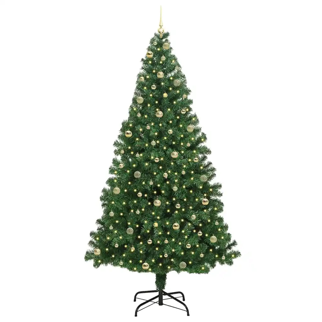 Albero di Natale artificiale con 300 LED Verde 240 cm 3396935