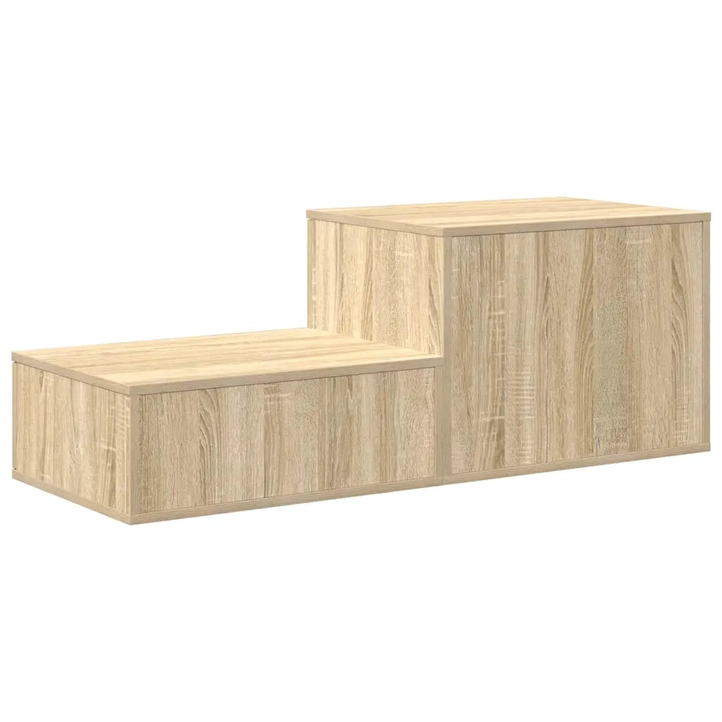 Mobile contenitore moderno 108 x 41 x 40 cm con 2 ripiani stile minimalista e resistente in legno composito rovere Sonoma 02_0052120