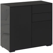 Armadio con 2 ante e 2 cassetti ¨C Minimal ¨C Nero 79x36x74