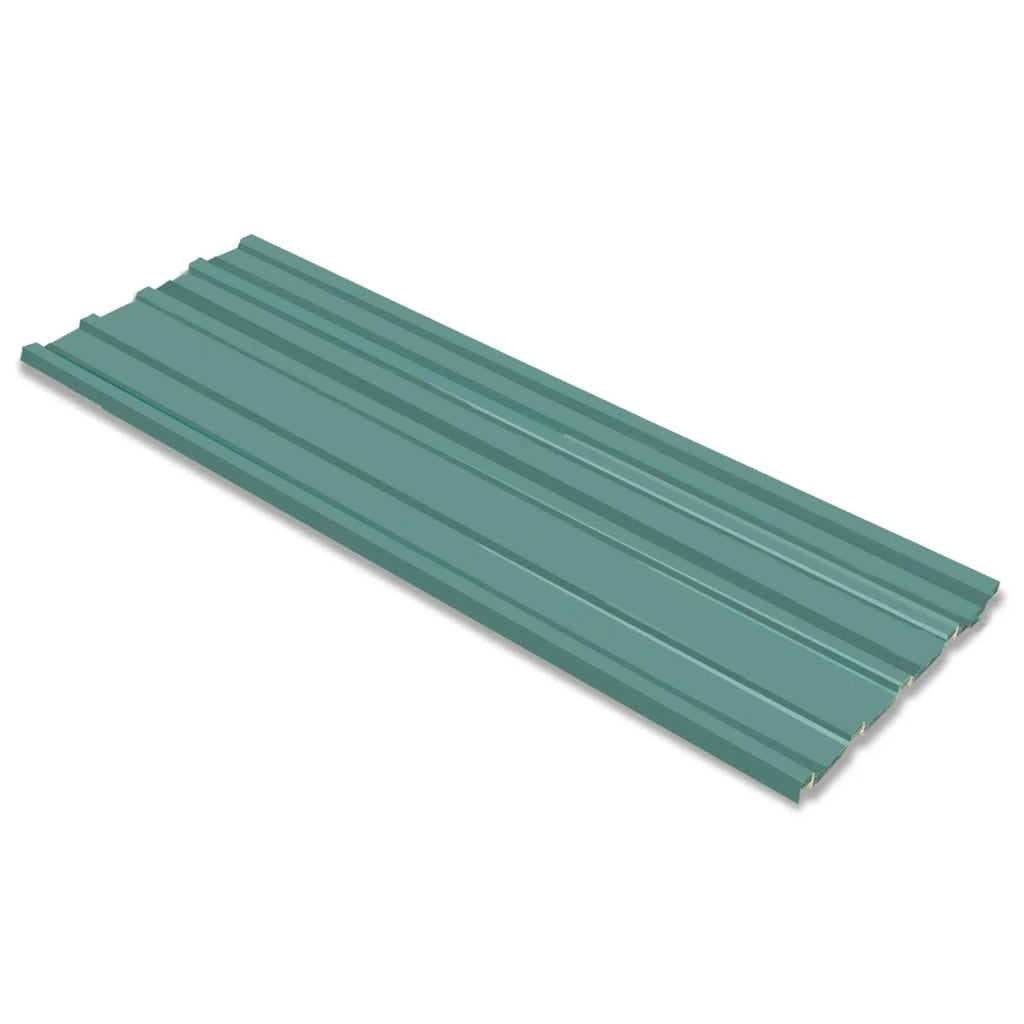 Pannello per tetto 12 pcs Verde 129 x 45 cm Acciaio zincato 42047045