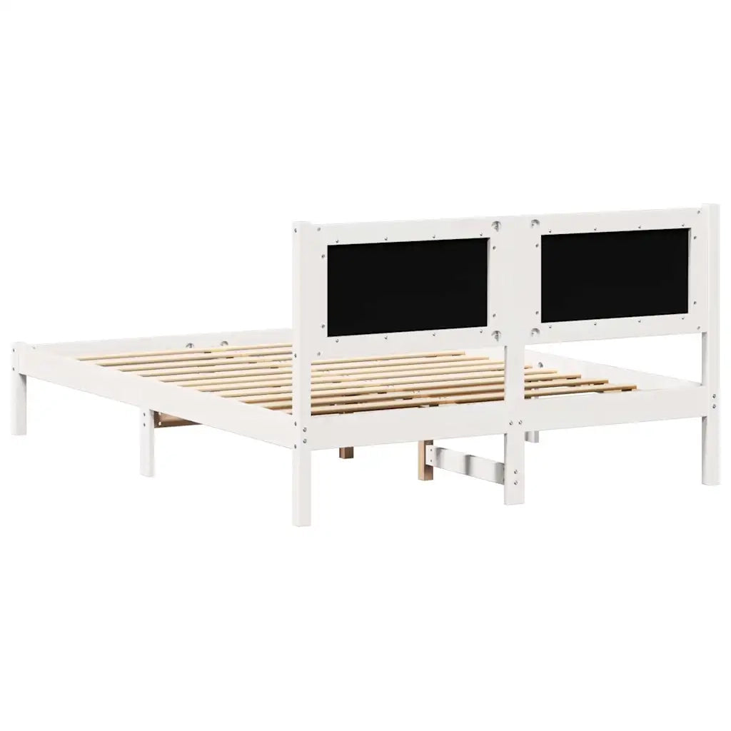 Struttura del letto-Giroletto Grigio chiaro 140 x 190 cm Pino massello 689882