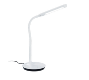 Lampada da tavolo LED, plastica, bianco opaco, 16,4x41x40 cm, Polo