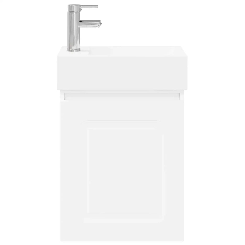Mobile Bagno | Armadio da bagno con rubinetto Bianco 45,5 x 22,5 x 84 cm