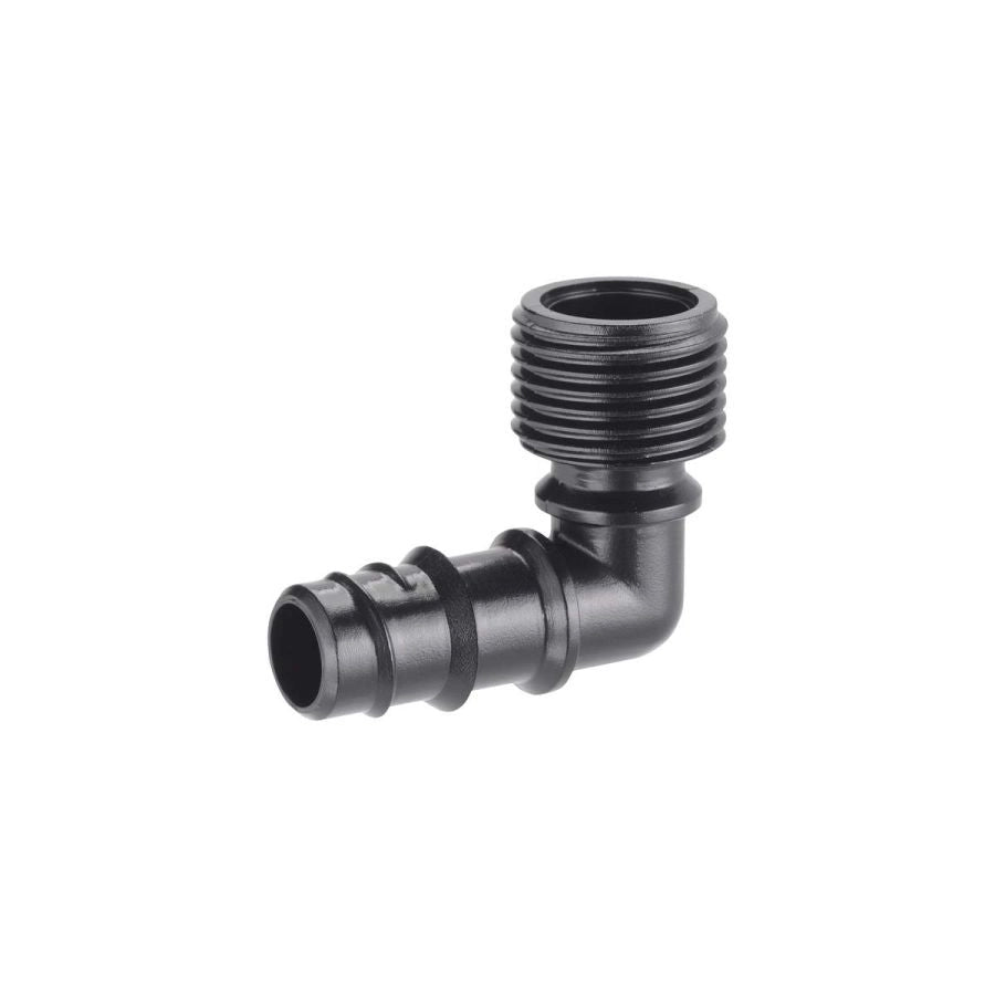 GOMITO PER COLLEGARE MICROIRRIGATORI COLIBRI A FINE LINEA FILETTO 1/2 POLLICE CR