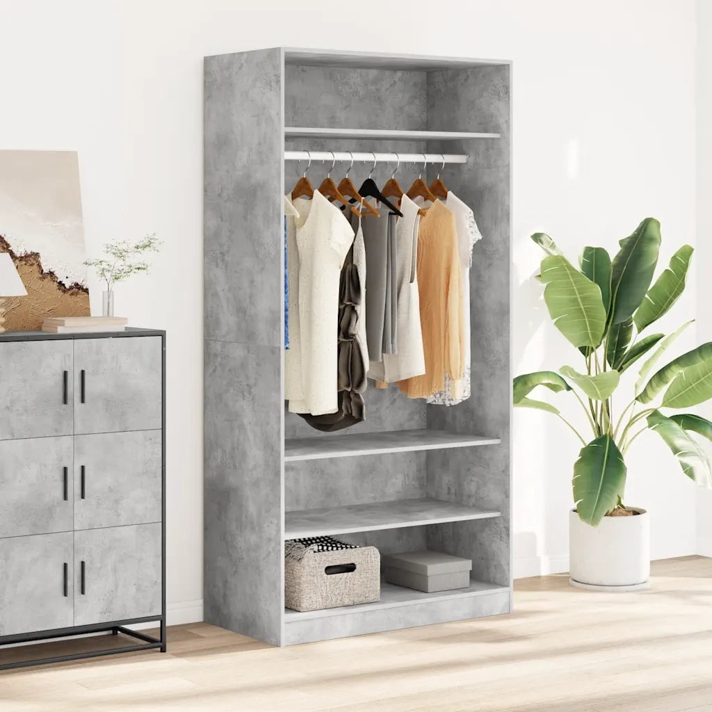 Armadio Grigio Cemento 100x50x200 cm in Legno Multistrato CFW1212125