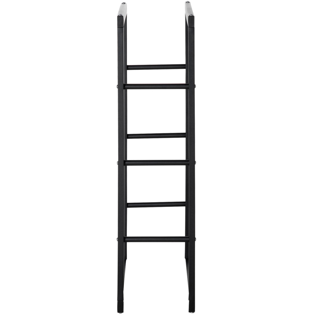 Portalegna verticale 60x25x100 cm in acciaio nero salvaspazio