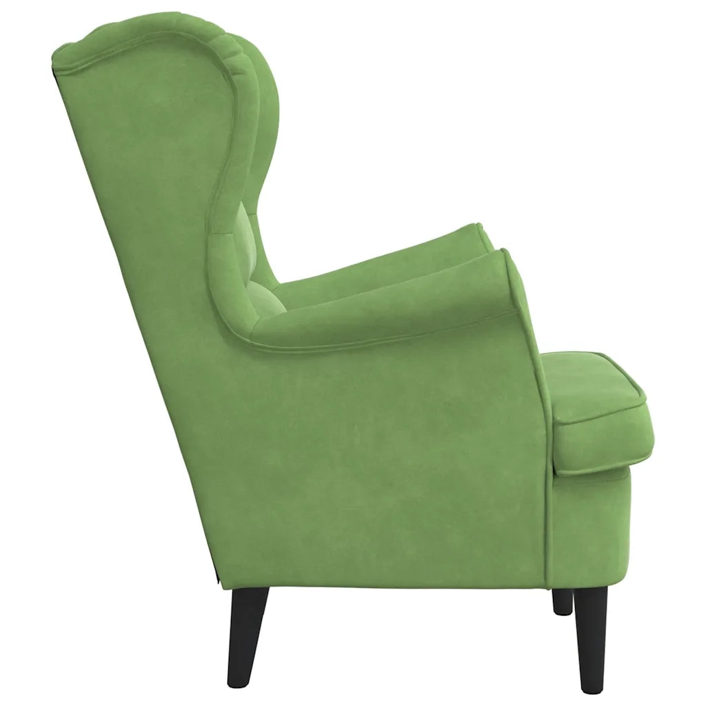 Poltrona | Sedia Relax Verde Chiaro in Velluto