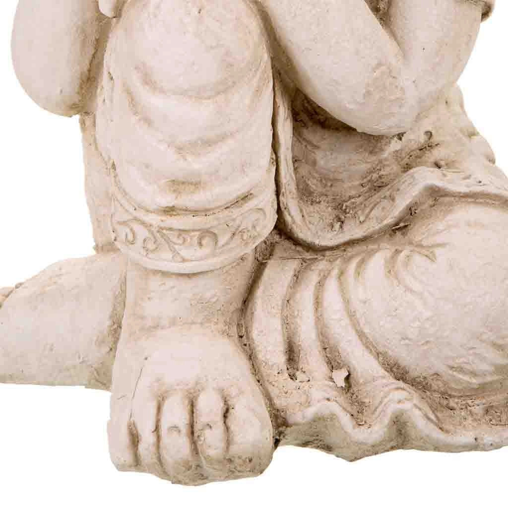 Buddha decorativo in magnesio grigio 25x25x35h