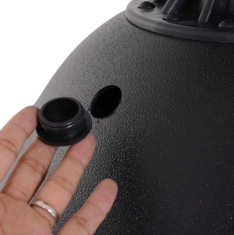 Sacco da boxe su supporto 165 cm in HDPE nero, base con ventose per allenamento