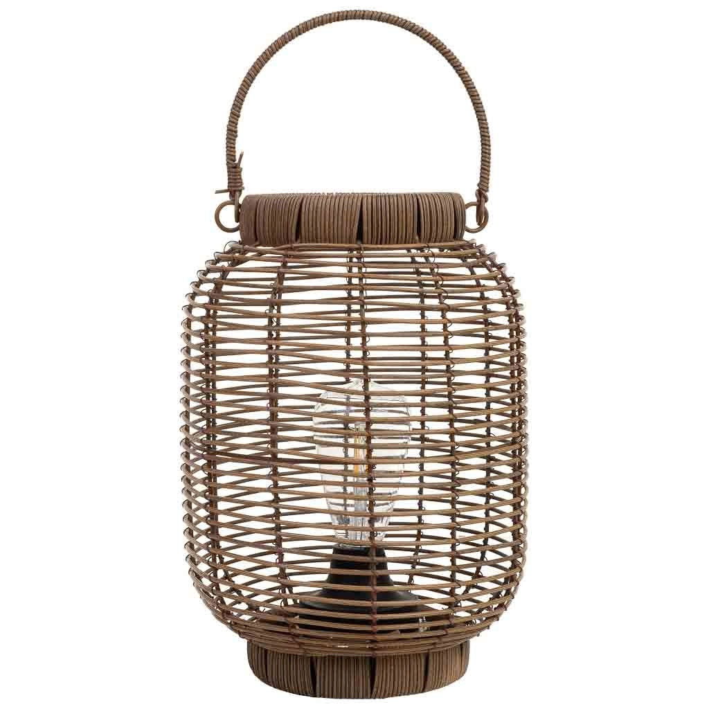 Lanterna in metallo e plastica con luce a batteria D22x30h cm