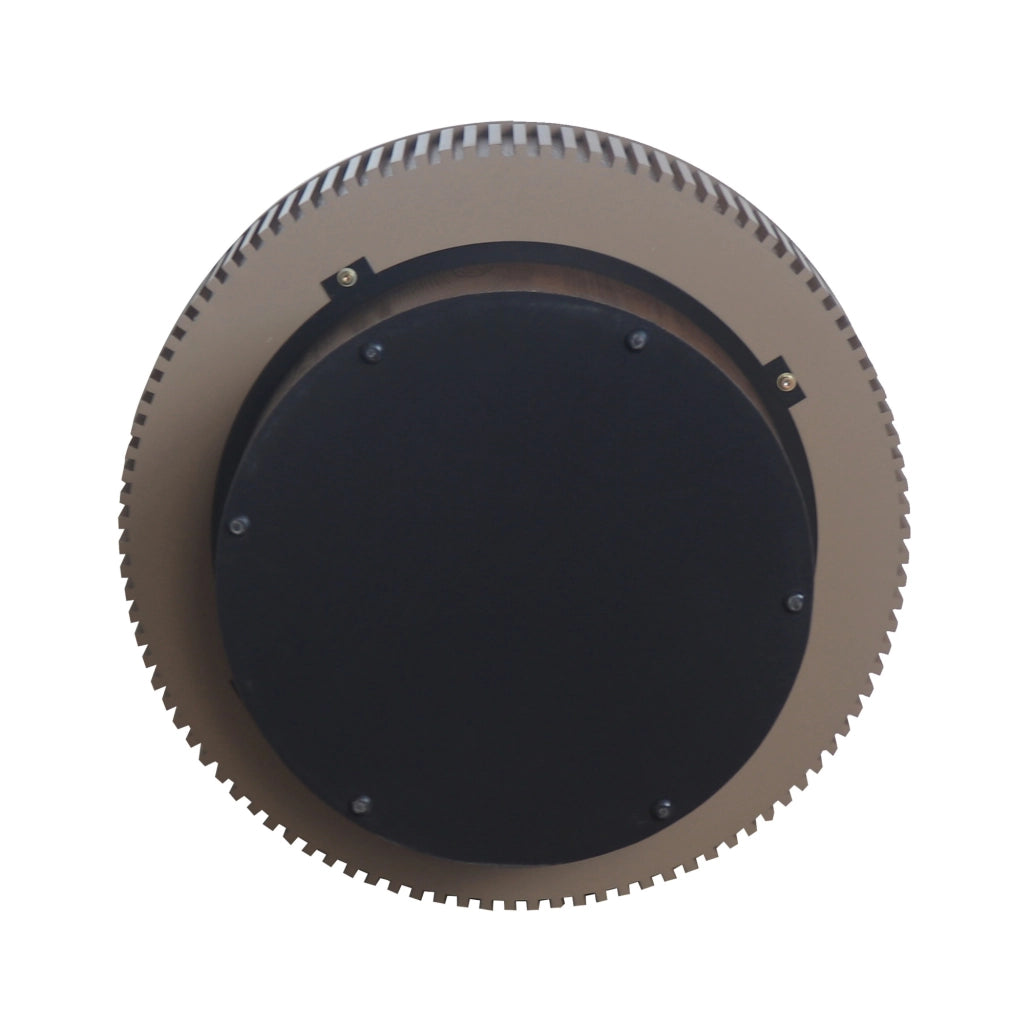 Tavolino rotondo 75 cm con contenitore, MDF e impiallacciatura in noce, moderno