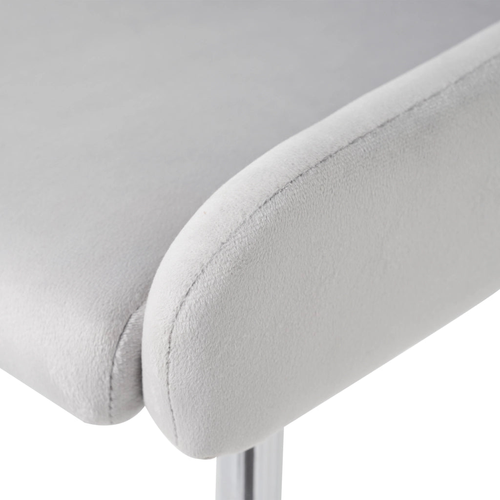 SEDIA DA SALA DA PRANZO in velluto grigio Set da 4 pezzi