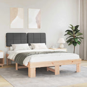 Letto con Testiera Rivestita Grigio scuro 160 x 200 cm 877405