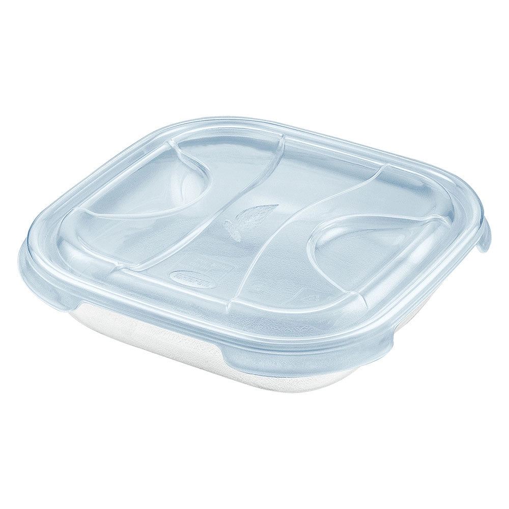 CONTENITORE QUADRO IN PLASTICA 'FRIGO BOX' lt0,5 cm 15,8x15,8xh.4,35 acqua tra  - TONTARELLI