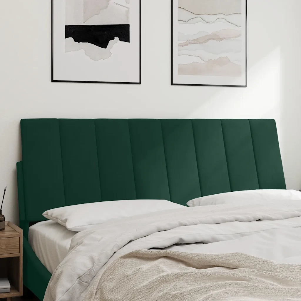 Cuscino Testiera-Cuscino per Testiera Hanko Verde Scuro 140 cm in Velluto