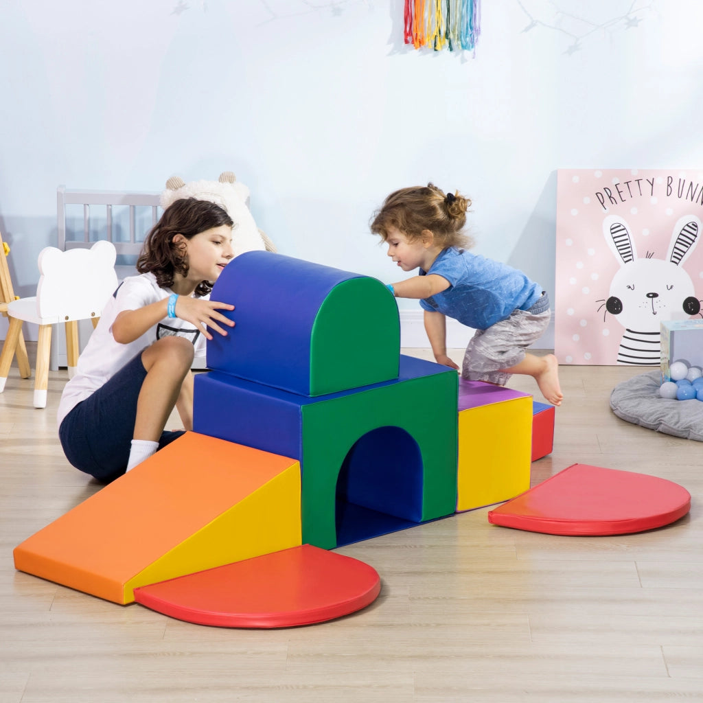 Set 7 Costruzioni Morbide per Bambini  1-3 Anni in PU e EPE Multicolore