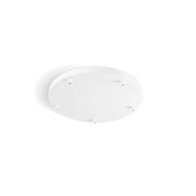 Rosone Multicavo 5 Fori In Metallo Bianco Opaco D45Cm