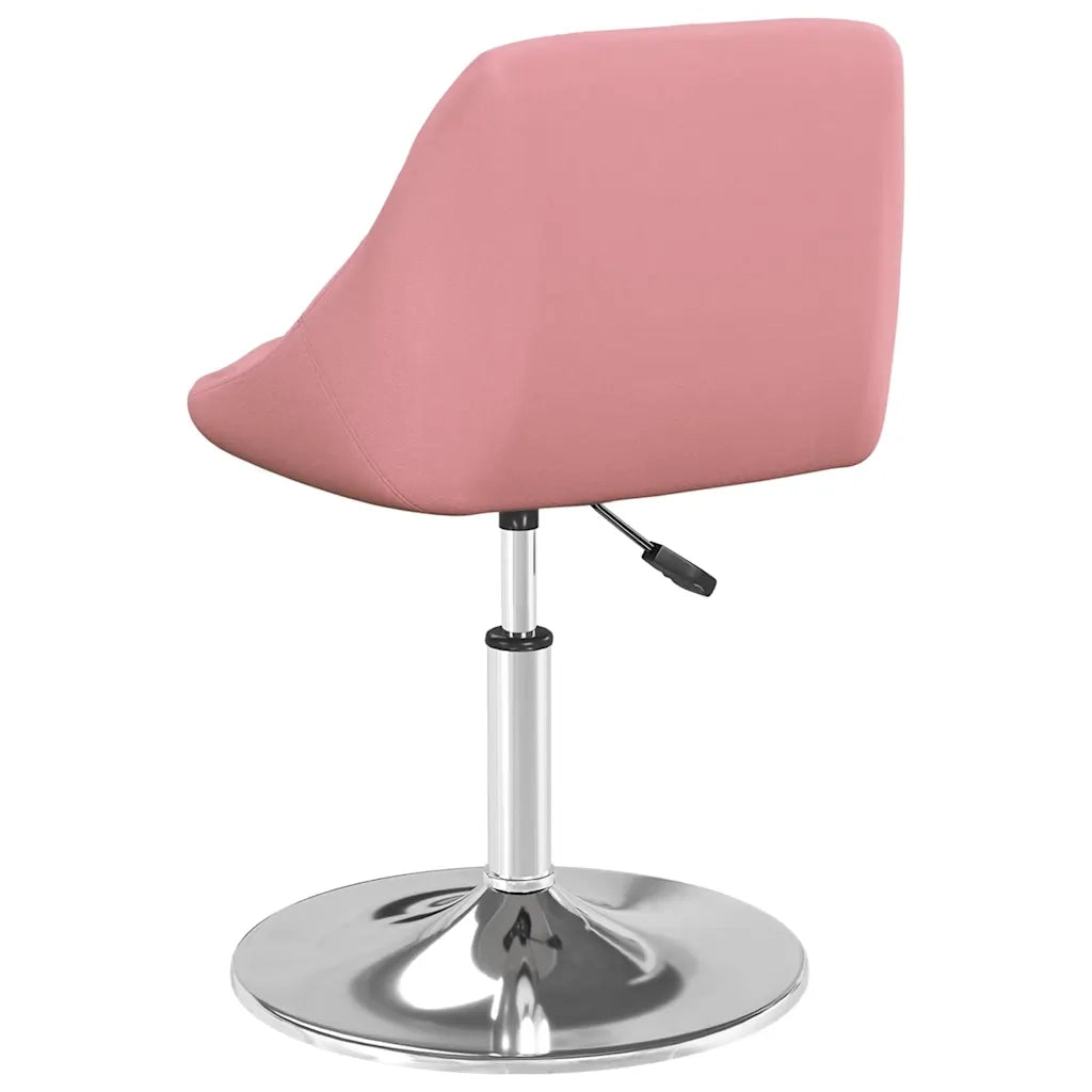 Sedie da Pranzo Girevoli 2 pz Rosa in Velluto