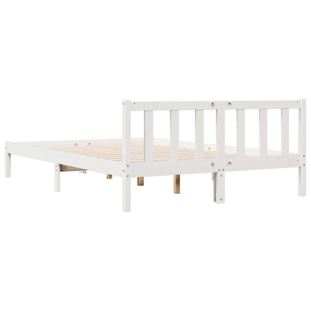 Letto Extra Lungo senza Materasso Bianco 180x200 cm in Pino 852435
