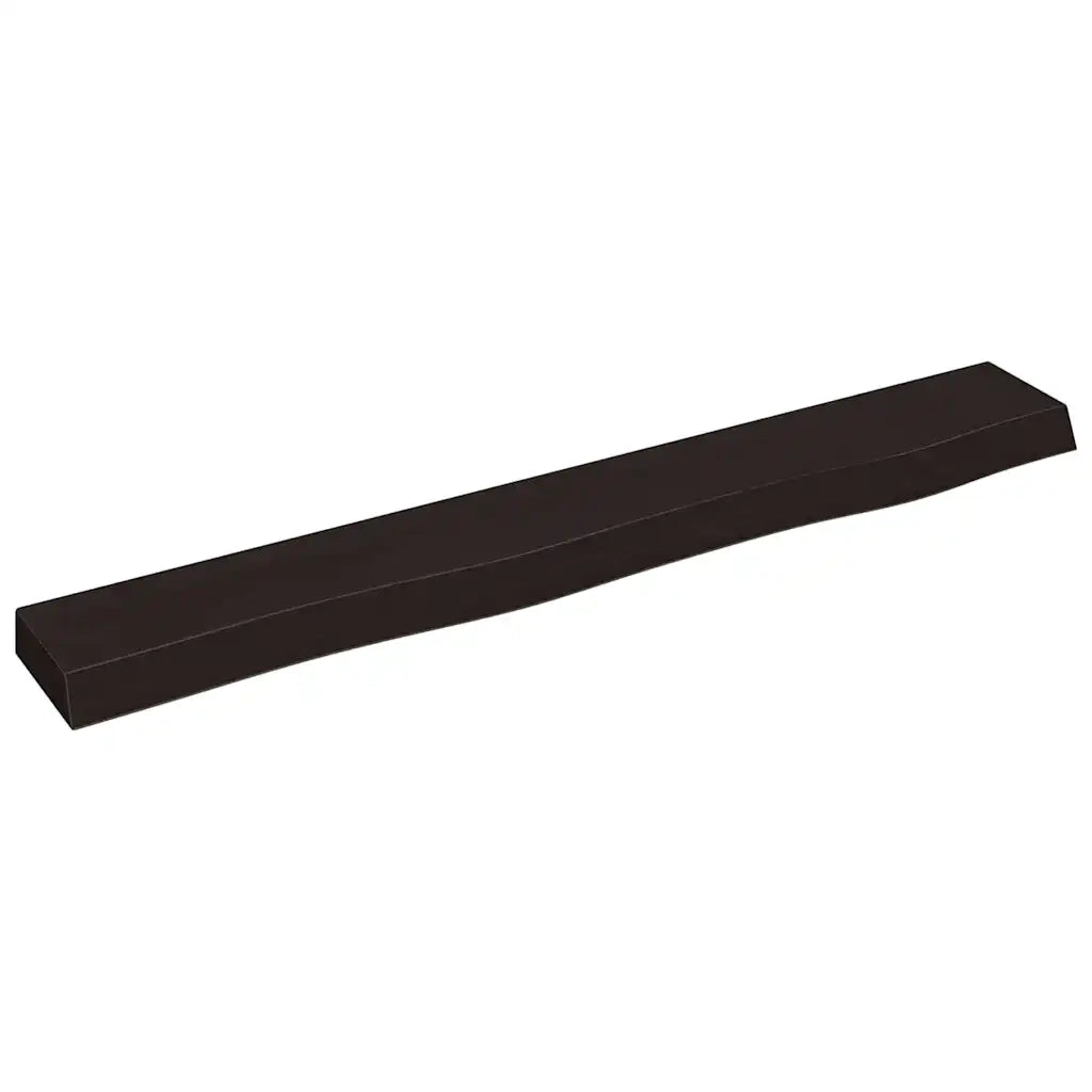 Ripiano Muro Marrone Scuro 80x10x4 cm Massello Rovere Trattato 363777