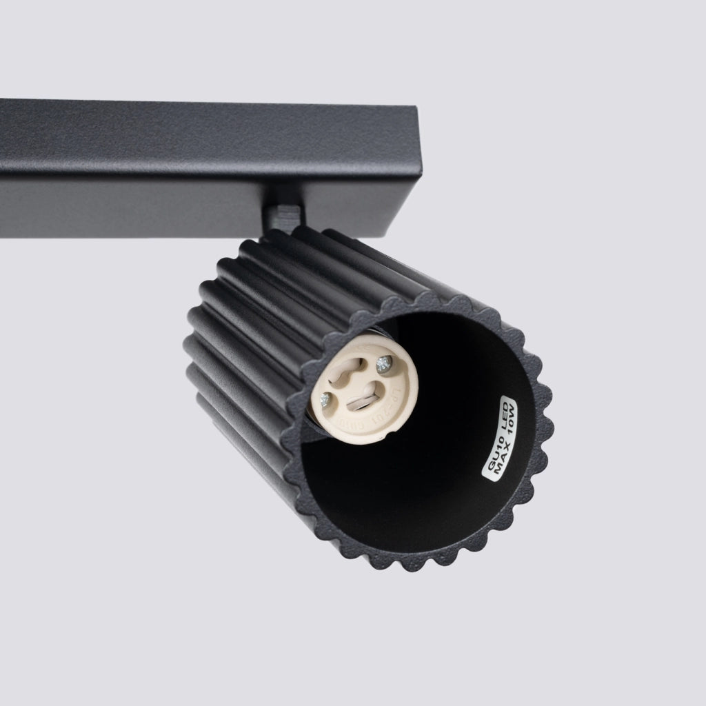 Lampada a soffitto KARBON 3L nero