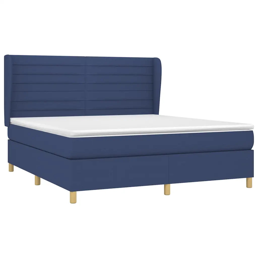 Giroletto a Molle con Materasso Blu 180x200 cm in Tessuto 3128627