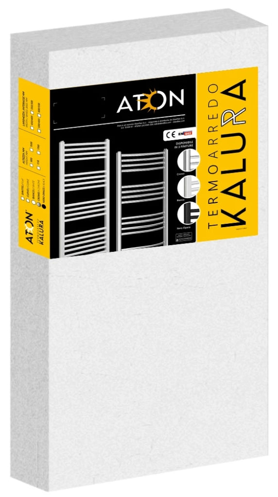 Termoarredo Kalura dritto nero opaco 176x55 cm