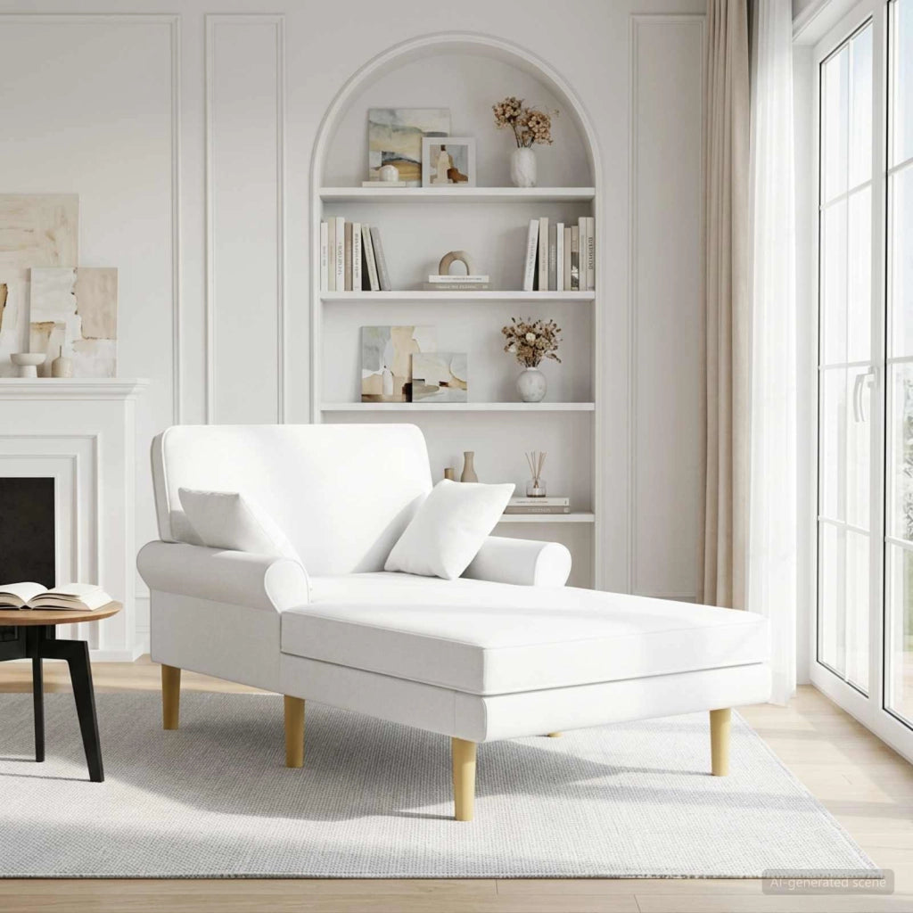 Chaise longue Bianco Tessuto 42048091