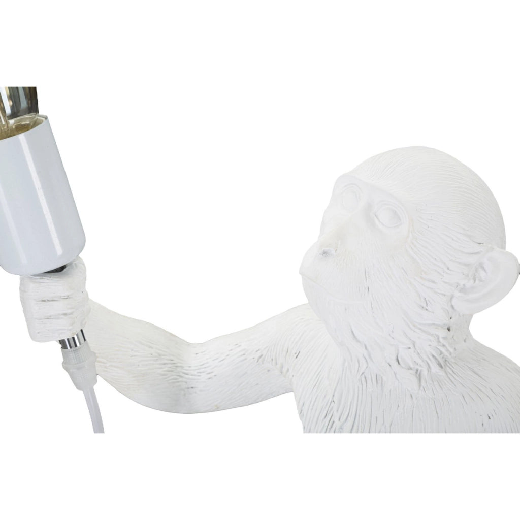 Lampada da Tavolo Scimmia 3, Bianco, Poliresina, 26x34x55 cm