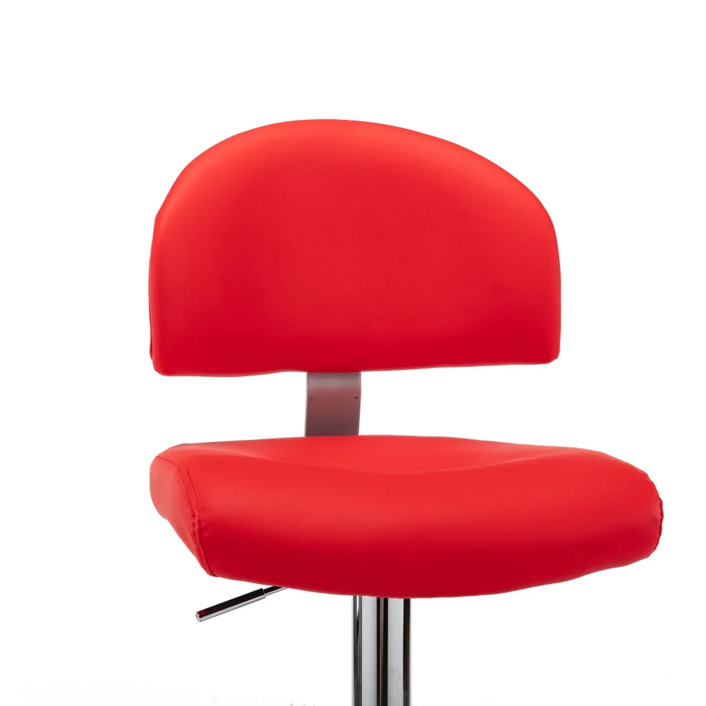 Sgabello da Bar Rosso in Similpelle 249650