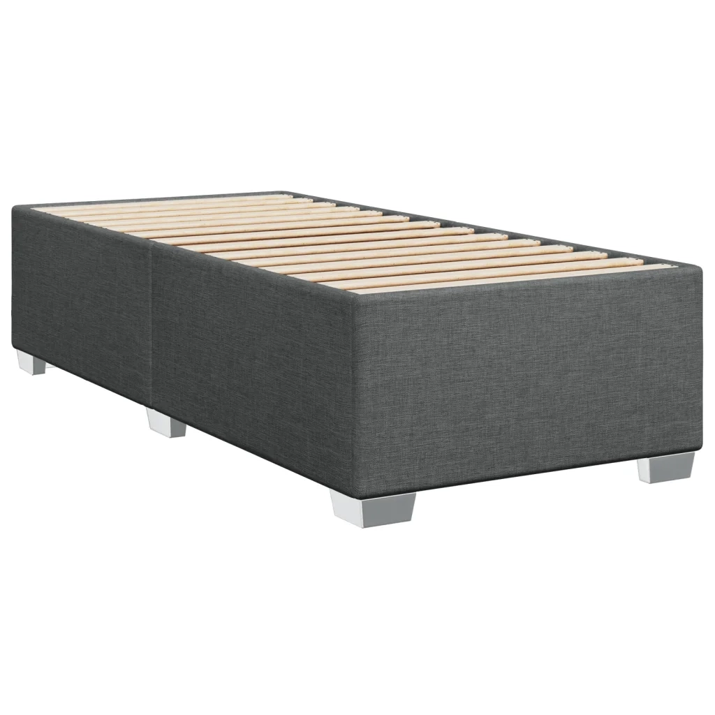 Giroletto a Molle con Materasso Grigio Scuro 90x200 cm Tessuto 3285772