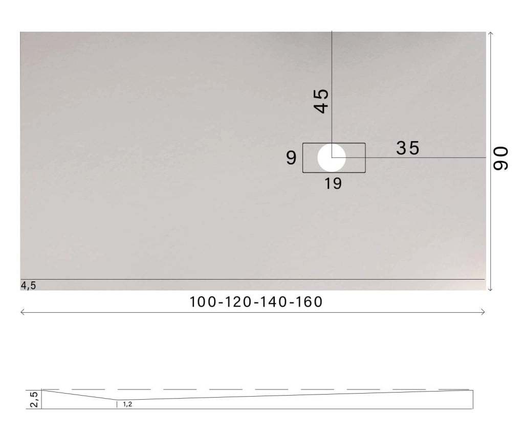 Piatto Doccia in Pietra 90x120 cm Bonussi Manila Sabbia