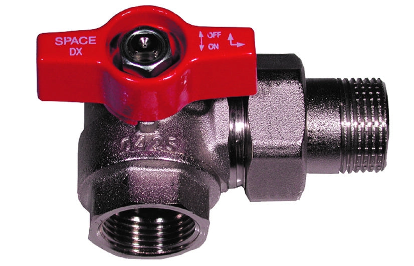 VALVOLA A SFERA SQUADRA PER COLLETTORI MANIGLIA ROSSA- 3/4 sx  DN 20  PN 40- EFFEB- pezzi 1