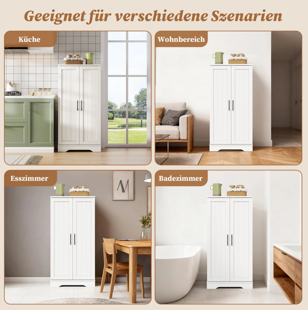 Mobile contenitore alto in MDF bianco con luce LED a sensore