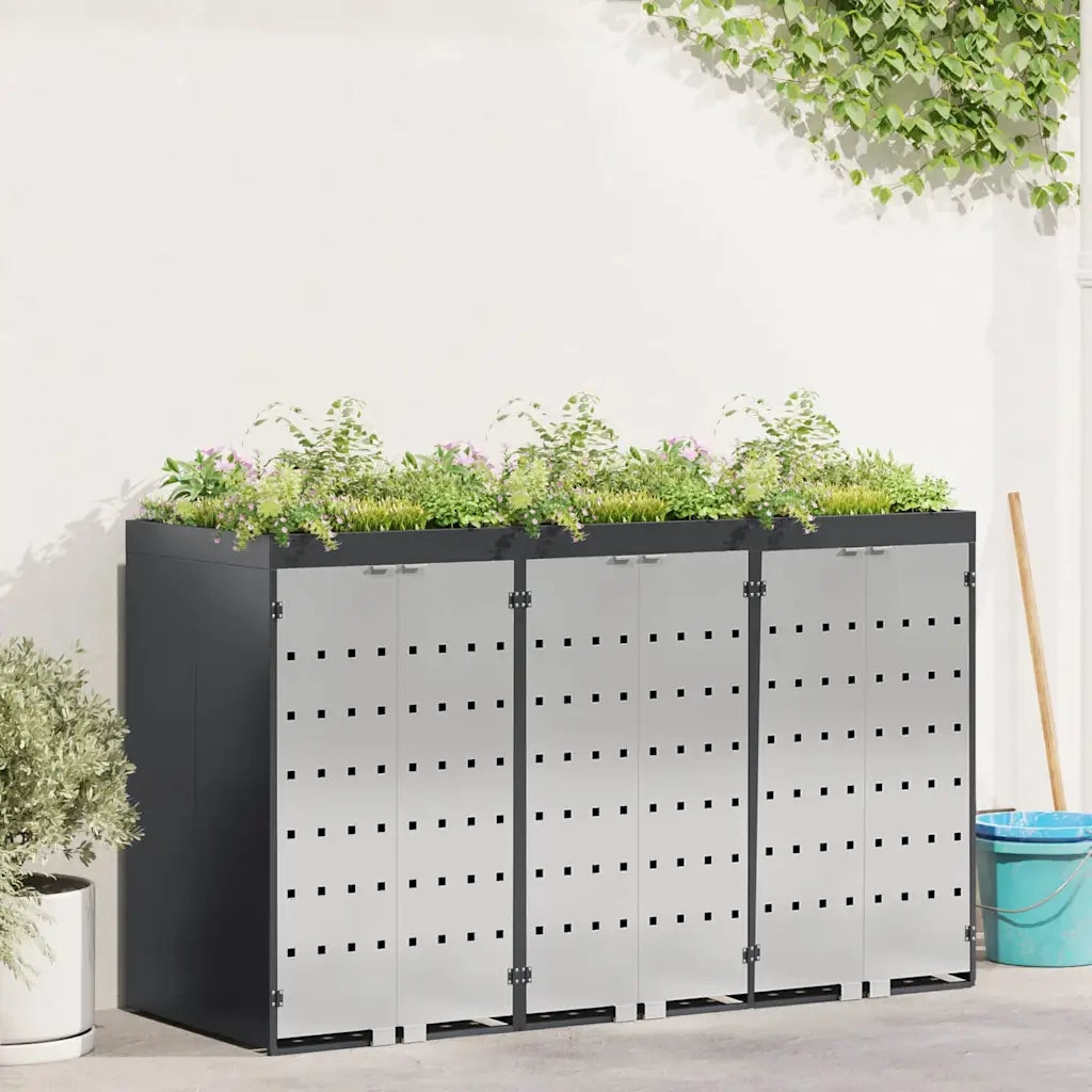 Contenitore per Rifiuti per 3 Bidoni 340 x 77.5 x 115.5 cm 3394784