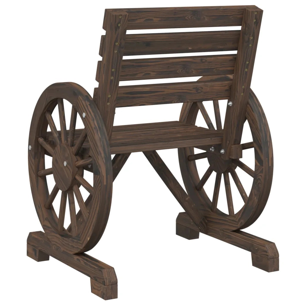 Set Salotto da Giardino 3 pz in Legno Massello di Abete